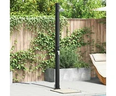Lauko saulės dušas Juoda 217 cm PVC ir aliuminis