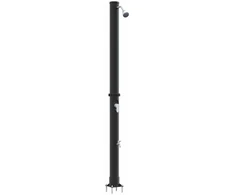 Lauko saulės dušas Juoda 217 cm PVC ir aliuminis