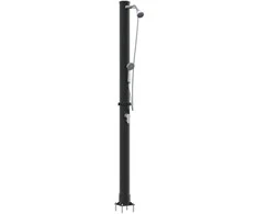 Lauko saulės dušas Juoda 217 cm PVC ir aliuminis