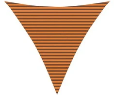 Saulės burė Oranžinė ir ruda 4,5 x 4,5 x 4,5 m