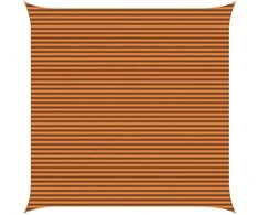 Saulės burė Oranžinė ir ruda 6 x 6 m 100% poliesteris Oksfordas
