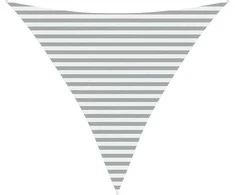 Saulės burė Šviesiai pilka ir balta. 3,6 x 3,6 x 3,6 m