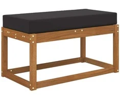 Lauko Sėdimosios Pagalvė Juodas 80 x 40 x 8 cm 100% poliesteris