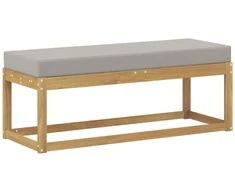 Lauko sėdynė suolelis su pagalve Balta 115 x 43 x 45 cm