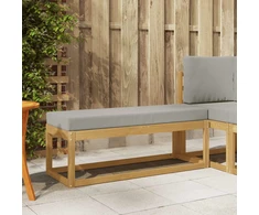 Lauko sėdynė suolelis su pagalve Balta 115 x 43 x 45 cm