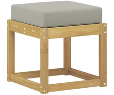 Lauko sėdynė suolelis su pagalve Balta 43 x 43 x 45 cm