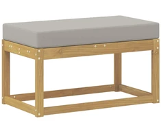Lauko sėdynė suolelis su pagalve Balta 80 x 43 x 45 cm