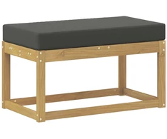 Lauko sėdynė suolelis su pagalve Balta 80 x 43 x 45 cm
