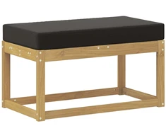 Lauko sėdynė suolelis su pagalve Balta 80 x 43 x 45 cm