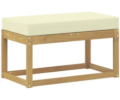 Lauko sėdynė suolelis su pagalve Balta 80 x 43 x 45 cm