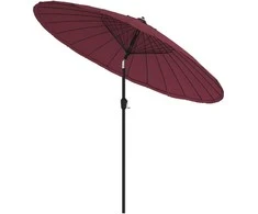 Lauko skėtis nuo saulės su aliuminio stulpu, raudonas, 270cm