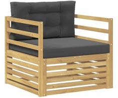 Lauko sofa Balta ir antracito