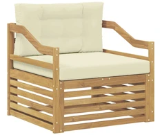 Lauko sofa Balta ir kreminė