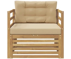 Lauko sofa Balta ir kreminė
