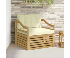 Lauko sofa Balta ir kreminė
