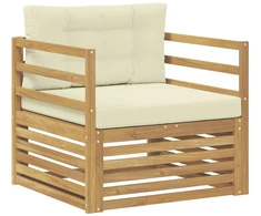 Lauko sofa Balta ir kreminė