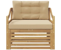 Lauko sofa Balta ir kreminė