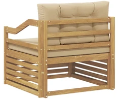 Lauko sofa Balta ir kreminė