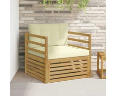Lauko sofa Balta ir kreminė