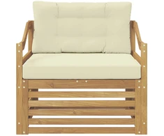 Lauko sofa Balta ir kreminė