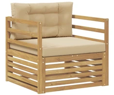 Lauko sofa Balta ir kreminė