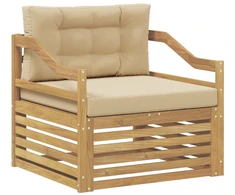 Lauko sofa Balta ir kreminė