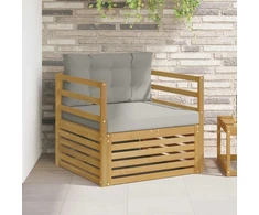 Lauko sofa Balta ir šviesiai pilka