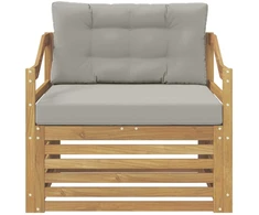 Lauko sofa Balta ir šviesiai pilka