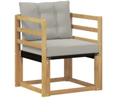 Lauko sofa Kietasis akacijos medis ir Textilene Balta