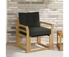 Lauko sofa Kietasis akacijos medis ir Textilene Balta