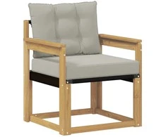Lauko sofa Kietasis akacijos medis ir Textilene Balta
