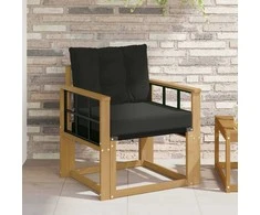 Lauko sofa Kietasis akacijos medis ir Textilene Balta