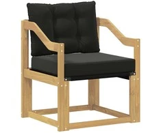 Lauko sofa Kietasis akacijos medis ir Textilene Balta