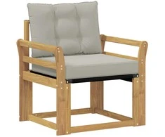 Lauko sofa Kietasis akacijos medis ir Textilene Balta