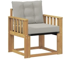 Lauko sofa Kietasis akacijos medis ir Textilene Balta