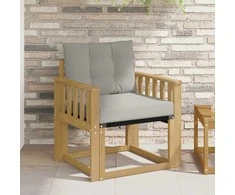 Lauko sofa Kietasis akacijos medis ir Textilene Balta