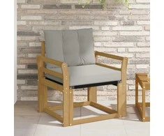Lauko sofa Kietasis akacijos medis ir Textilene Balta