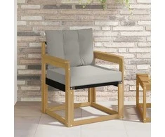Lauko sofa Kietasis akacijos medis ir Textilene Balta