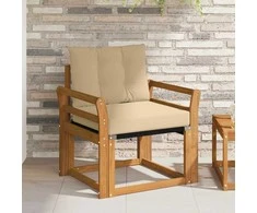Lauko sofa Kietos akacijos mediena Natūrali
