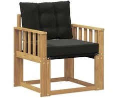 Lauko sofa Kietasis akacijos medis ir Textilene Balta