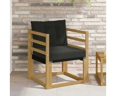 Lauko sofa Kietasis akacijos medis ir Textilene Balta