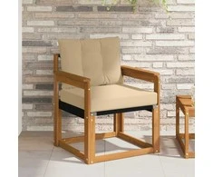 Lauko sofa Kietos akacijos mediena Natūrali