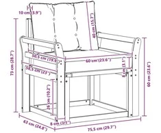 Lauko sofa Kietasis akacijos medis ir Textilene Balta