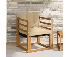 Lauko sofa Kietos akacijos mediena Natūrali