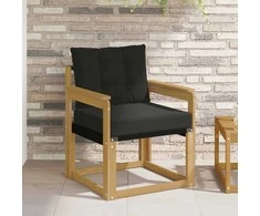 Lauko sofa Kietasis akacijos medis ir Textilene Balta