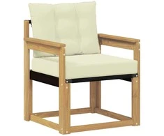 Lauko sofa Kietasis akacijos medis ir Textilene Balta