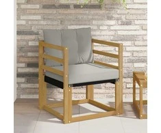 Lauko sofa Kietasis akacijos medis ir Textilene Balta
