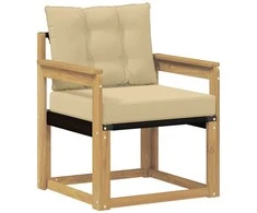 Lauko sofa Kietasis akacijos medis ir Textilene Balta