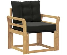 Lauko sofa Kietasis akacijos medis ir Textilene Balta