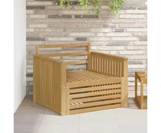 Lauko sofa Kietos akacijos mediena Balta